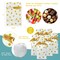 Wrapables Gold Dots Drawstring Treat Bags for Candy, Cookies, Treats, Gifts and Party Favors (50pcs)